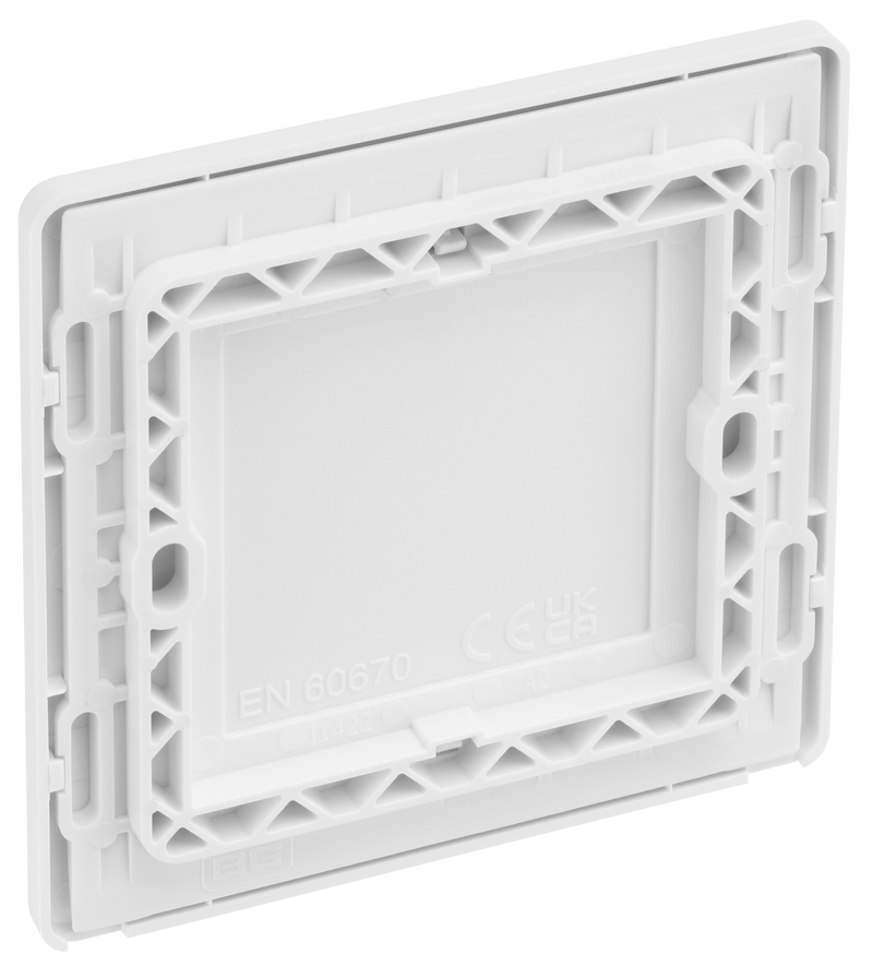 BG Electrical Evolve Brushed Steel - Single, blank plate