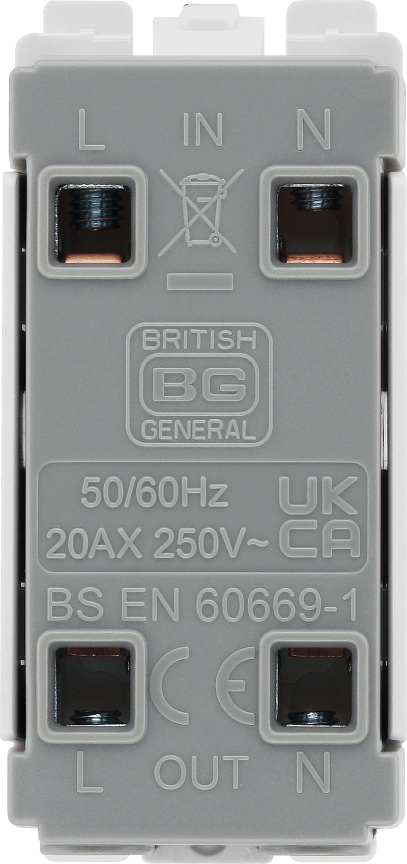 BG Electrical Grid - Double pole with LED indicator