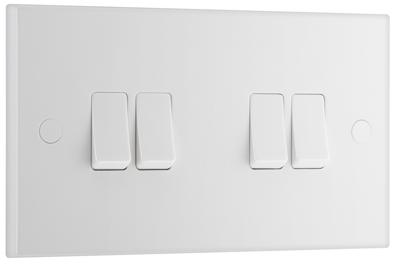 BG Electrical 900 Series - Quadruple, 2 way switch