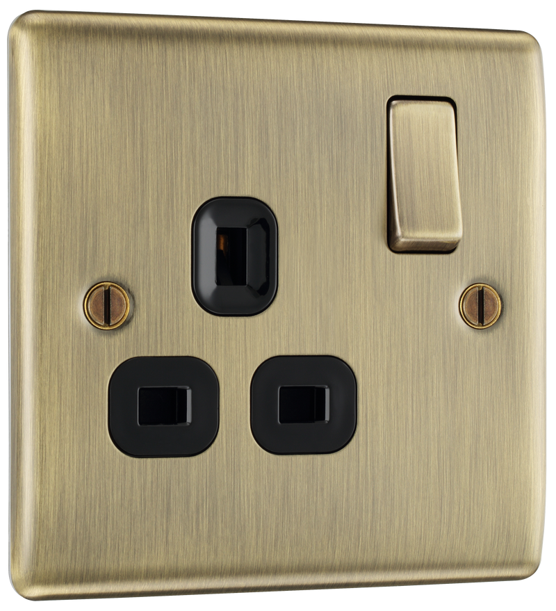 BG Electrical Nexus Metal Antique Brass - Single, switched, single pole
