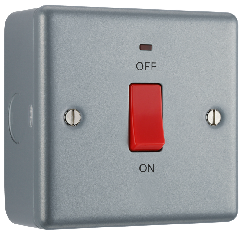 BG Electrical Metal Clad - 45A, double pole, single plate, with indicator