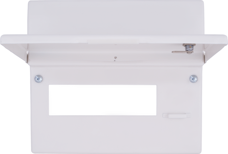 BG Circuit Protection Front Panels - 9 Module, lockable cover with barrel lock