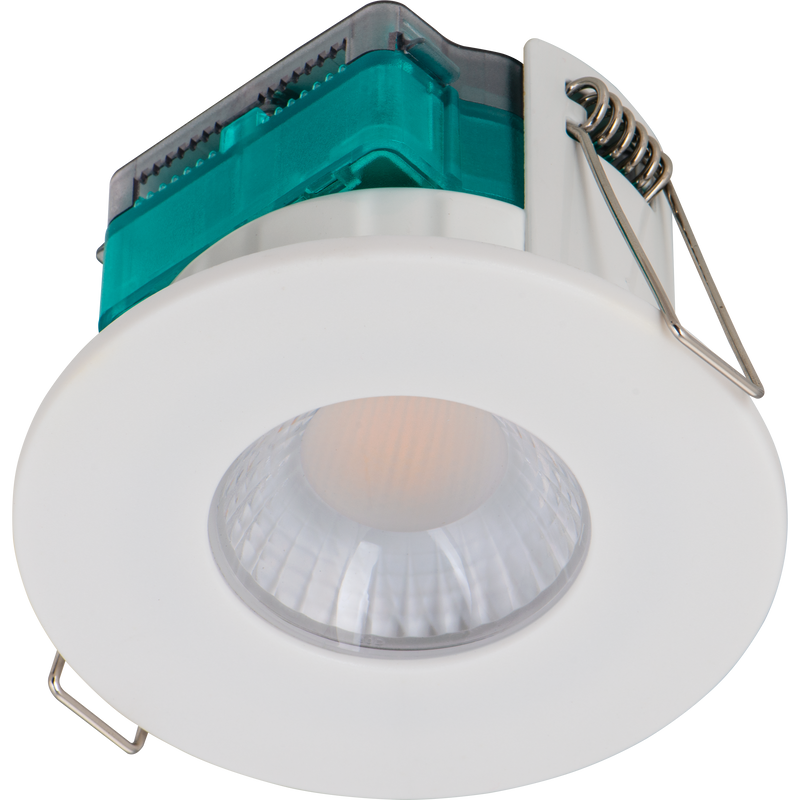 Luceco Ftype Essence - FType Essence Fire Rated Downlight 5W 515lm 3000K Dimmable IP65 White bezel - Flat