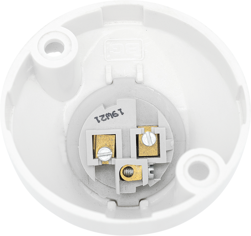 BG Electrical Ceiling Accessories - Angled, 3 terminals + HO skirt