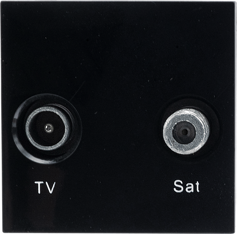 BG Electrical Euro Module - TV and satellite - IEC male radio IEC female