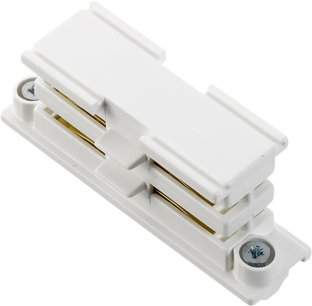 Luceco 3 Circuit Track - Track Straight Connector White