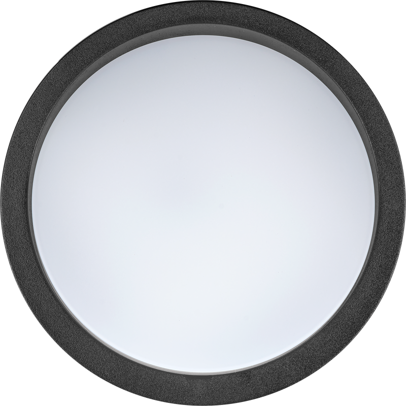 Luceco Liptus - Liptus Decorative Outdoor Bulkhead Wall Light with Colour Change (CCT), LED Exterior Lighting, Black, 220mm, IP65, 15W, 1350lm