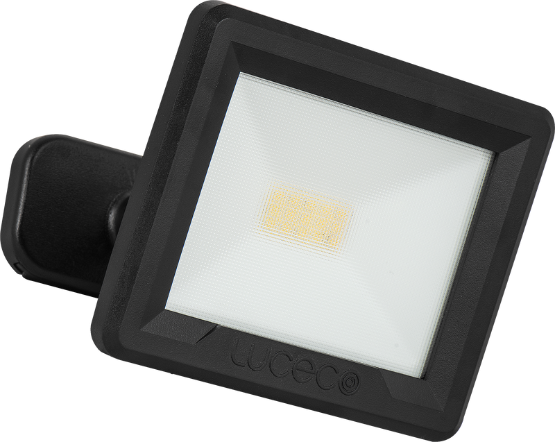 Luceco Essence Floodlight - Essence floodlight with ball joint 10W black 4000k colour temp