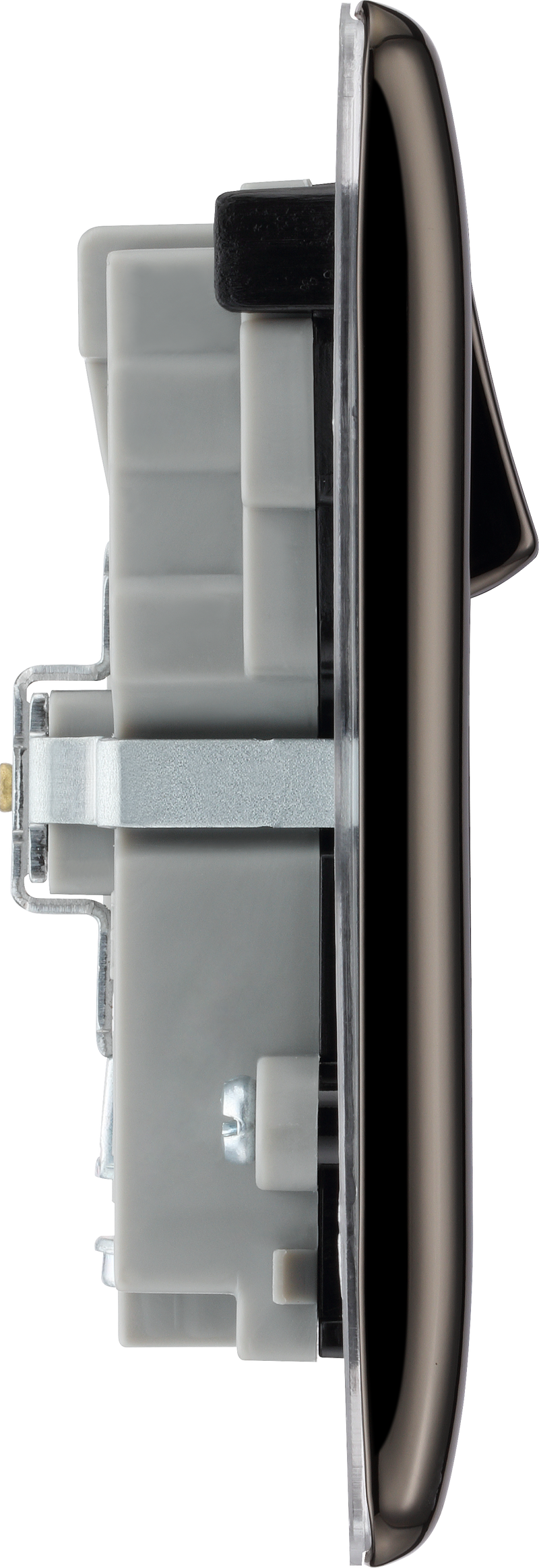 BG Electrical Nexus Metal Black Nickel - Double switched single pole, with USB A + C (45W)