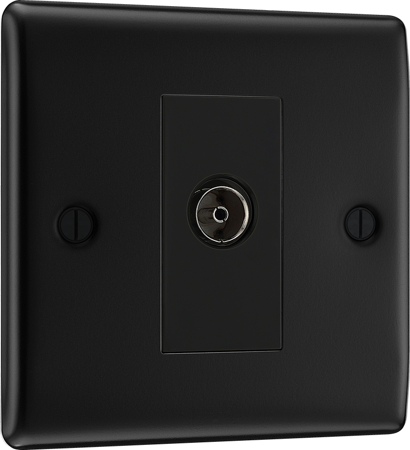 BG Electrical Nexus Metal Matt Black - Single isolated, co-axial