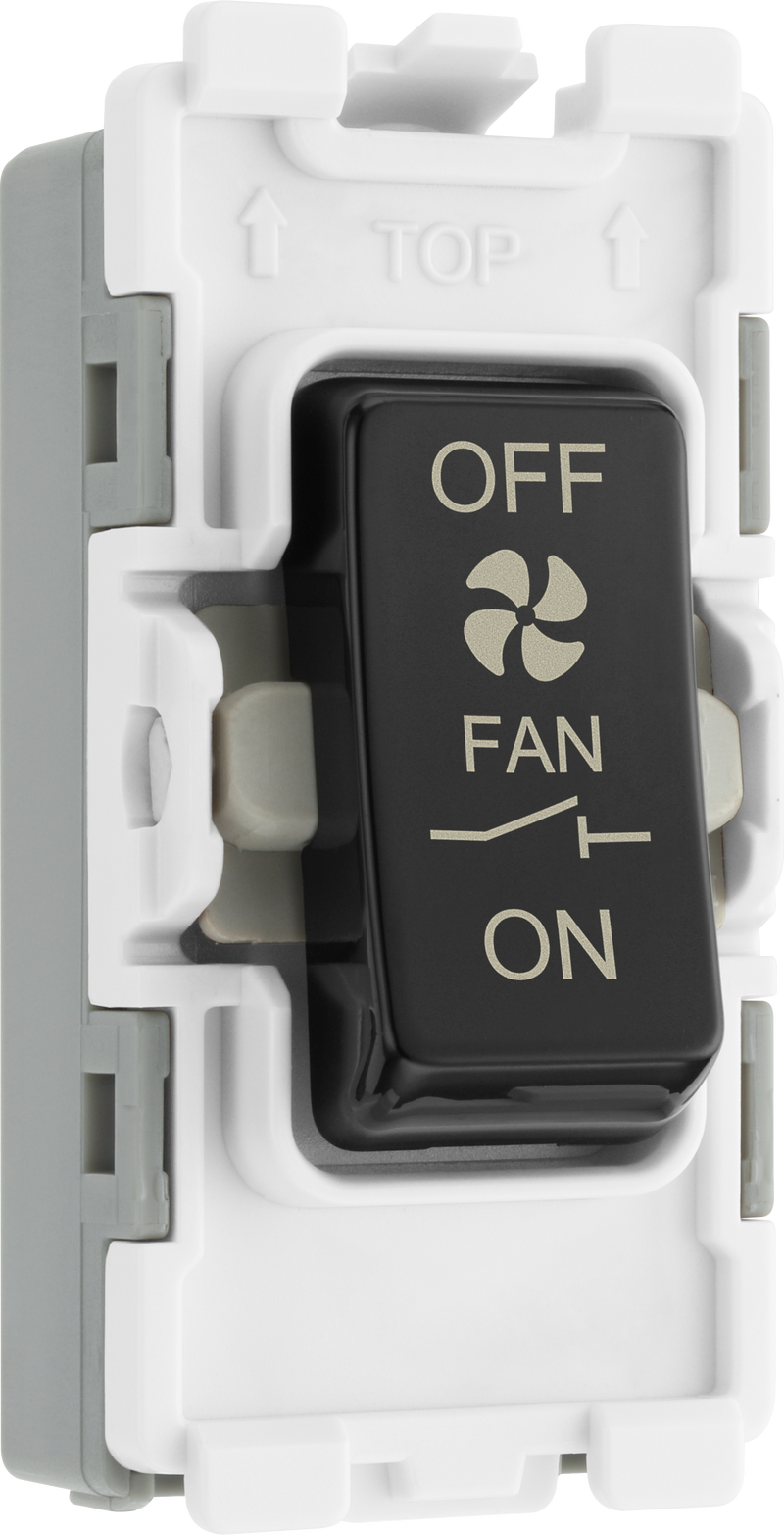BG Electrical Grid - 3 pole fan isolator (EVOLVE BLACK)