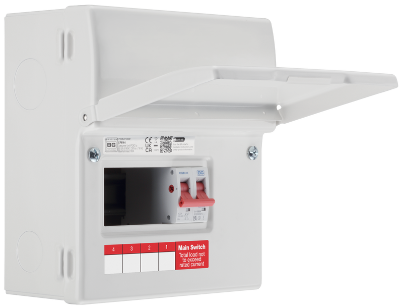 BG Circuit Protection Main Switch - 6 module, 4 way, 100A Main Switch