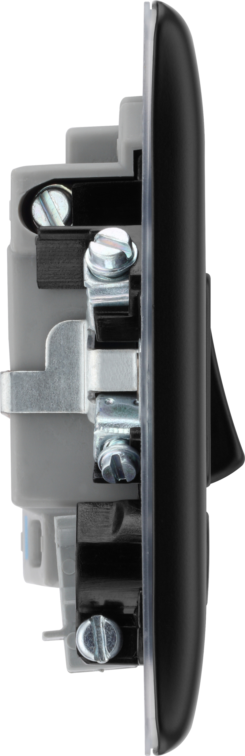 BG Electrical Nexus Metal Matt Black - Switched and fused with indicator and flex outlet