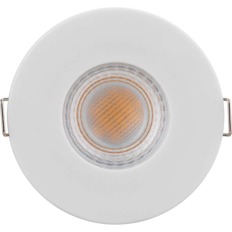 Luceco Ftype Essence - FType Essence Fire Rated Downlight 5W 515lm 3000K Dimmable IP65 White bezel - Flat