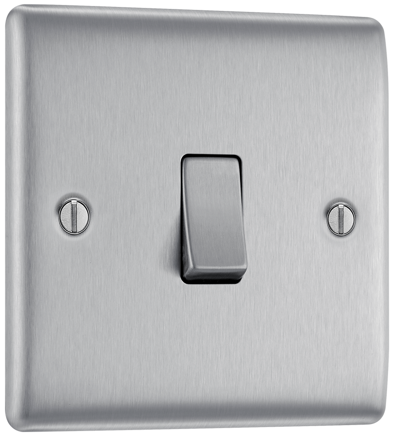 BG Electrical Nexus Metal Brushed Steel - Intermediate switch