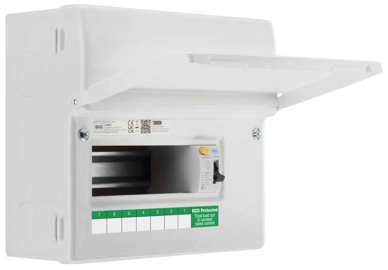 BG Circuit Protection Dual RCD - 9 module, 7 way, 100A Type A RCD