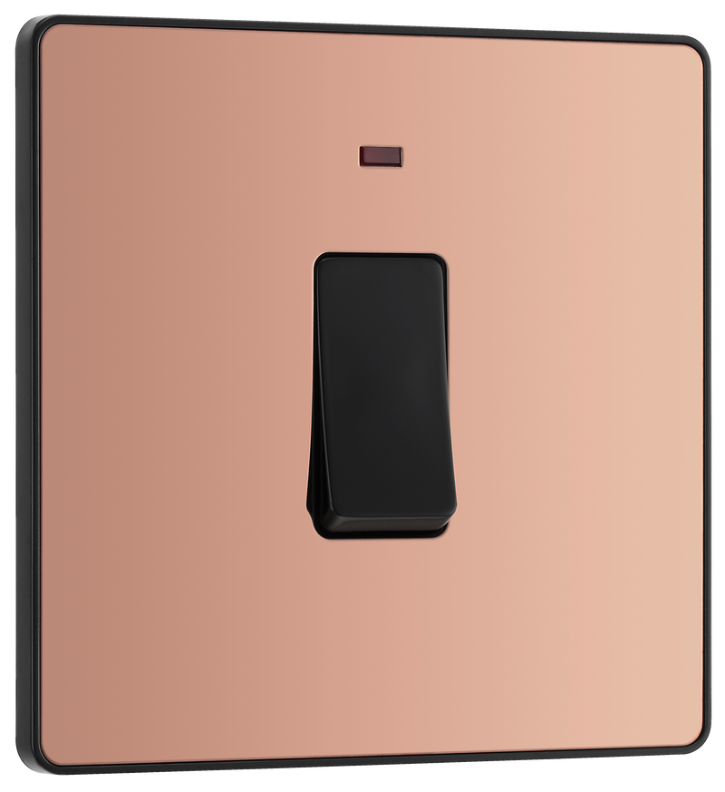 BG Electrical Evolve Polished Copper - 20A, double pole, with indicator