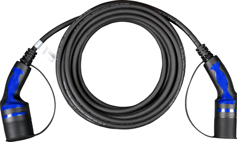 Sync Energy EV Cables - EV Charging Cable, Mode 3 Type 2, 7.4kW Single Phase - 8 Metres