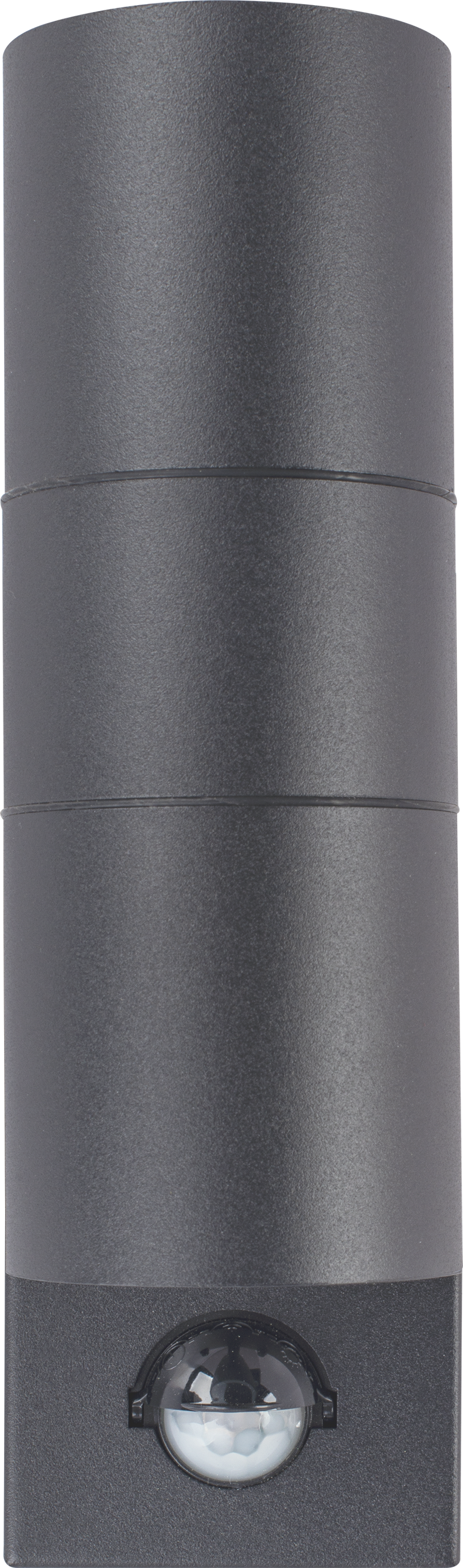 Luceco Azurar Wall Light - Exterior decorative up / down wall light GU10 with PIR finished in slate grey