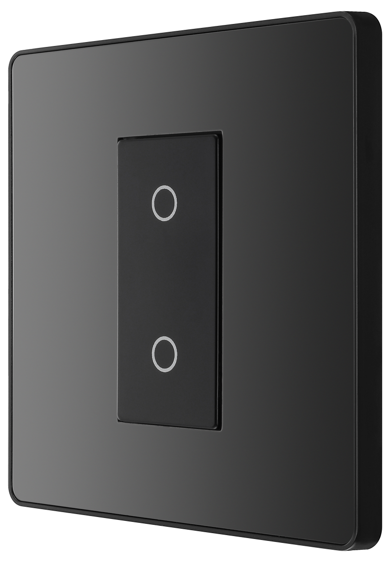 BG Electrical Evolve Black Chrome - Single, 2 way touch, 200W, master