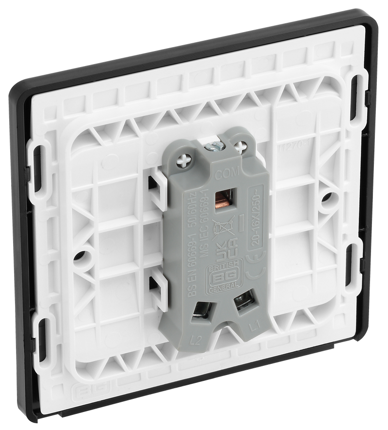 BG Electrical Evolve Black Chrome - Single, 2 way switch