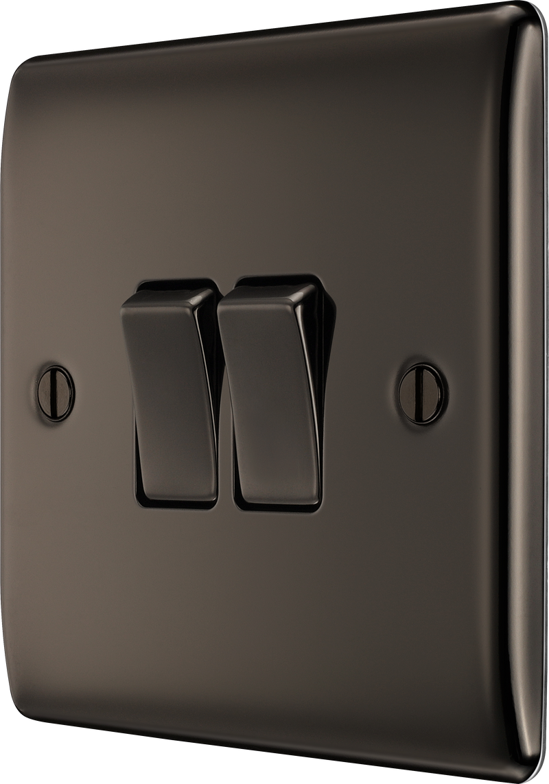 BG Electrical Nexus Metal Black Nickel - Double, 2 way switch