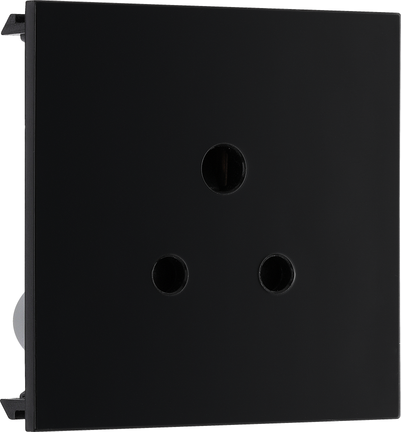 BG Electrical Euro Module - 2A round pin, unswitched socket