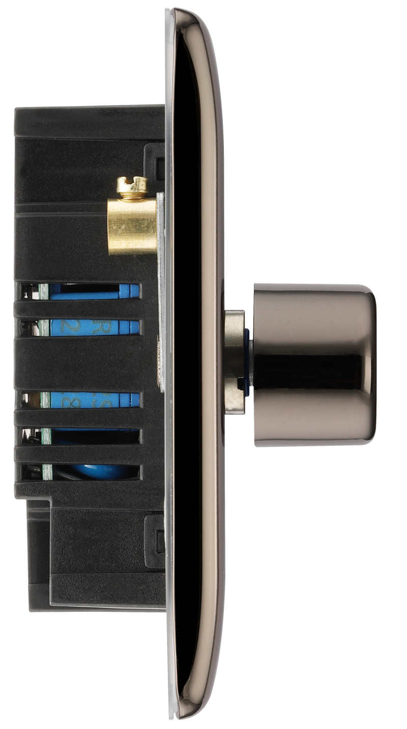 BG Electrical Nexus Metal Black Nickel - Double, 2 way push 200W