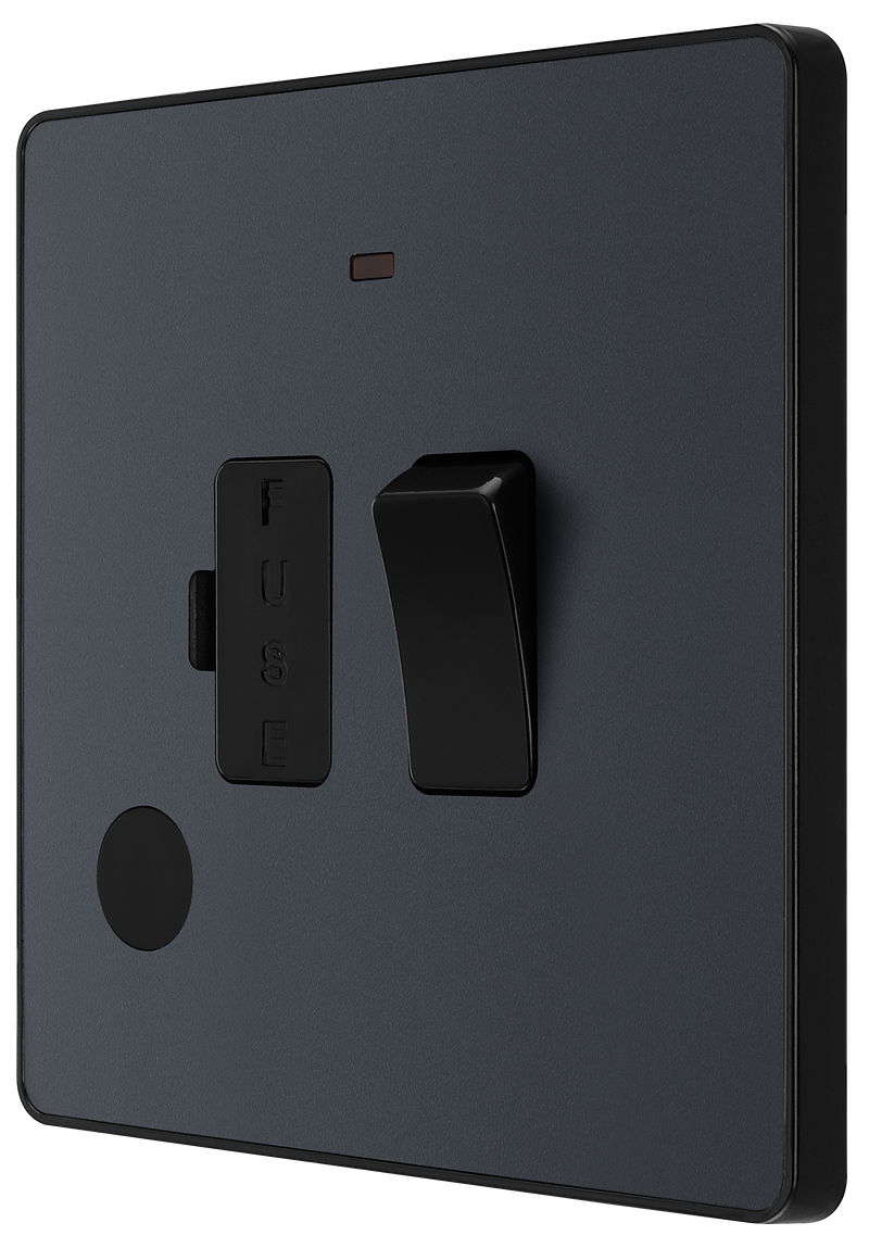BG Electrical Evolve Matt Grey - Switched and fused with indicator