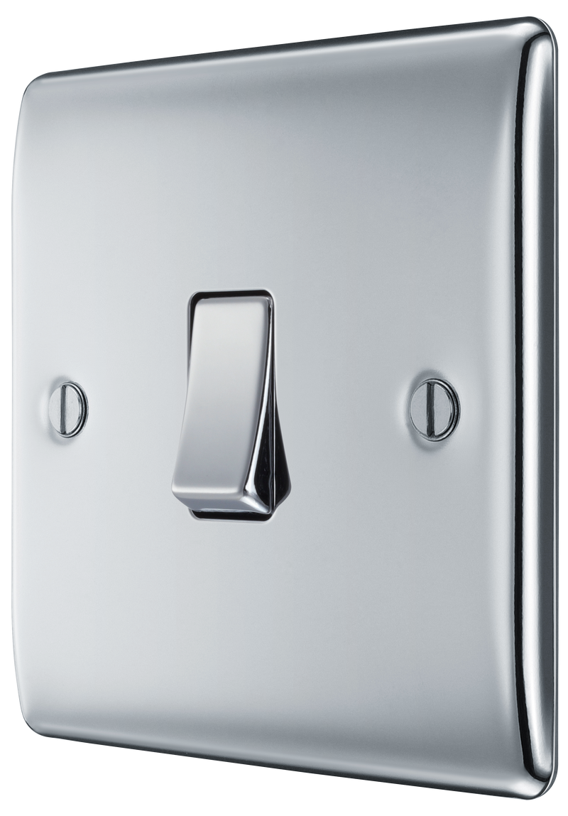 BG Electrical Nexus Metal Polished Chrome - Single, 2 way switch