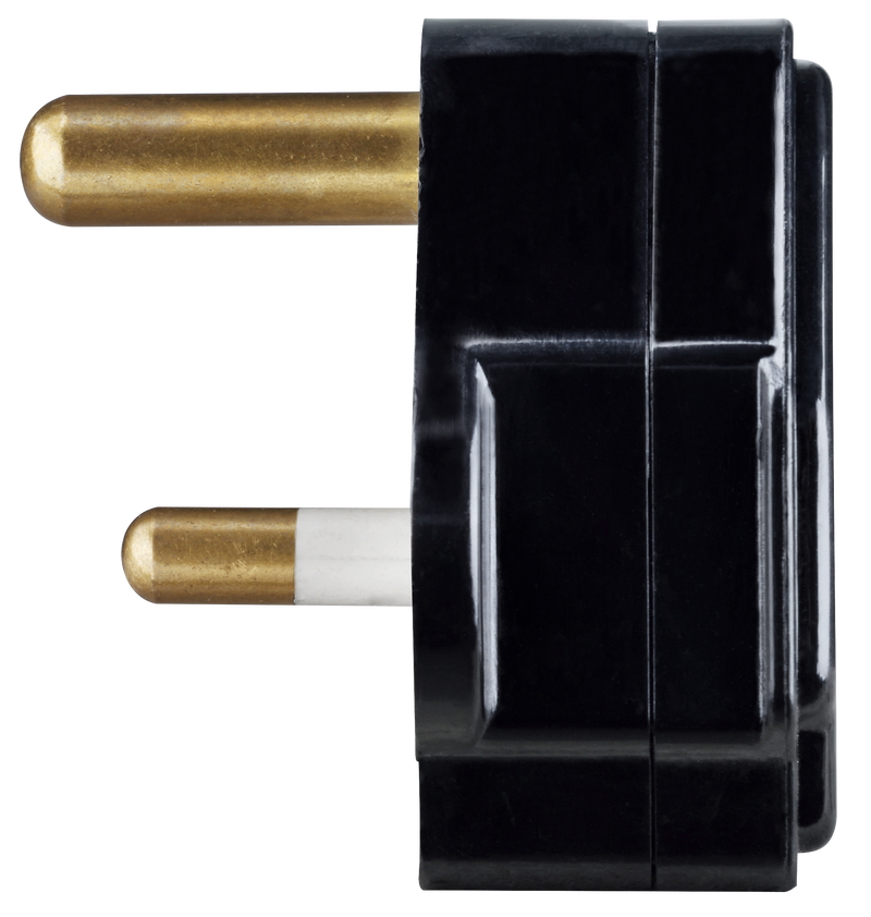 Masterplug Basic - Round Pin, 5A, Black