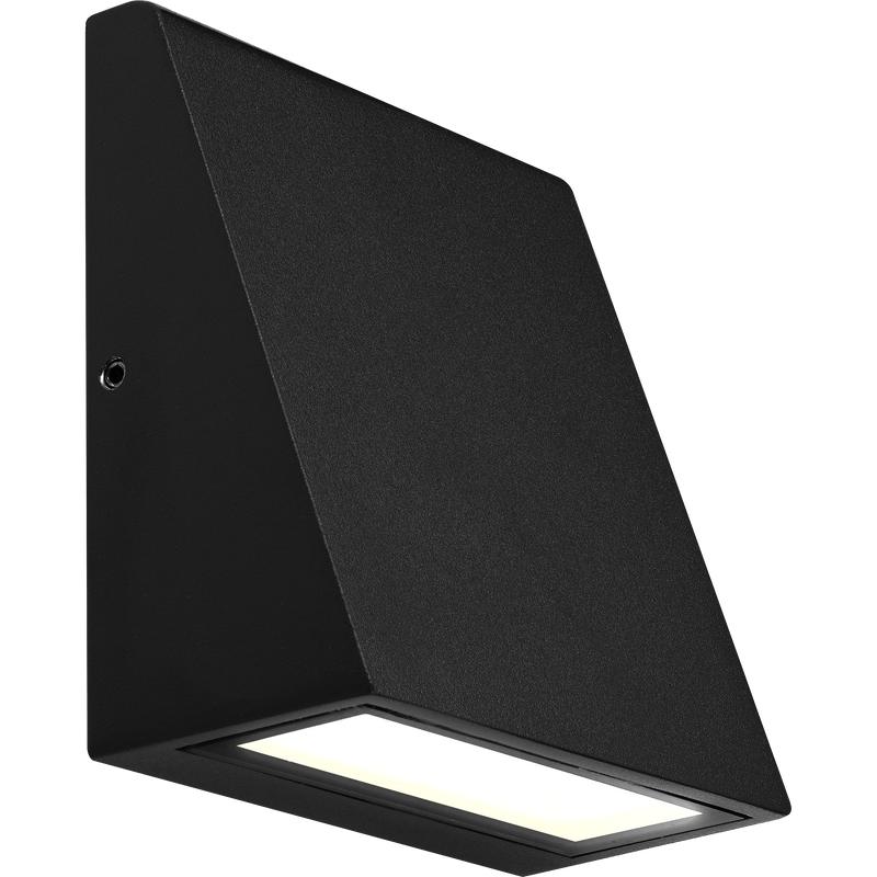 Luceco Slate Grey Wall Lights - Decorative wedge wall light 3W warm white colour temp