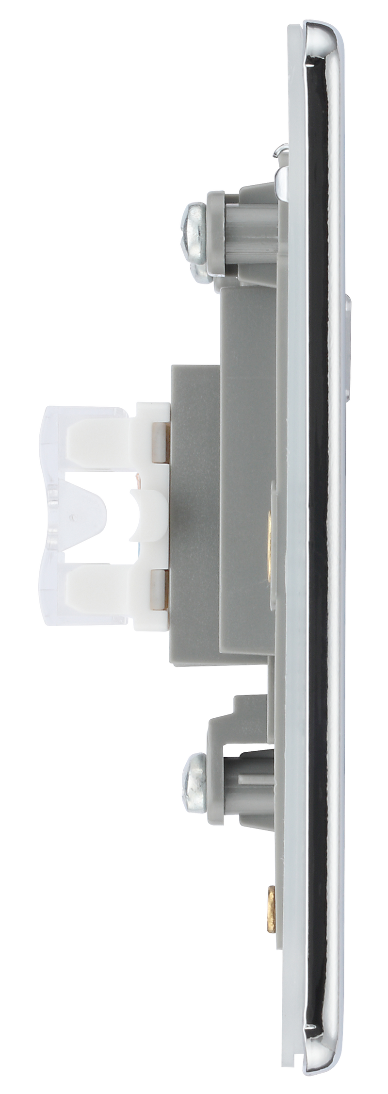 BG Electrical Flatplate Screwless Polished Chrome - Single, RJ45 data socket