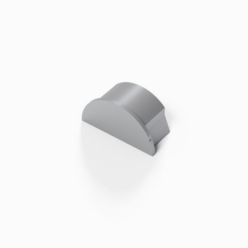 D-Line Trunking - 50x25mm Aluminium-Effect Smooth-Fit End Cap