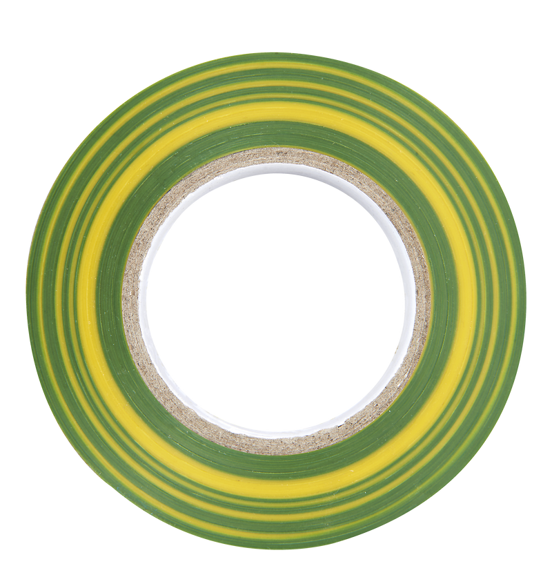 BG Electrical Contractor - Insulation tape, green/yellow, 19mm x 20m