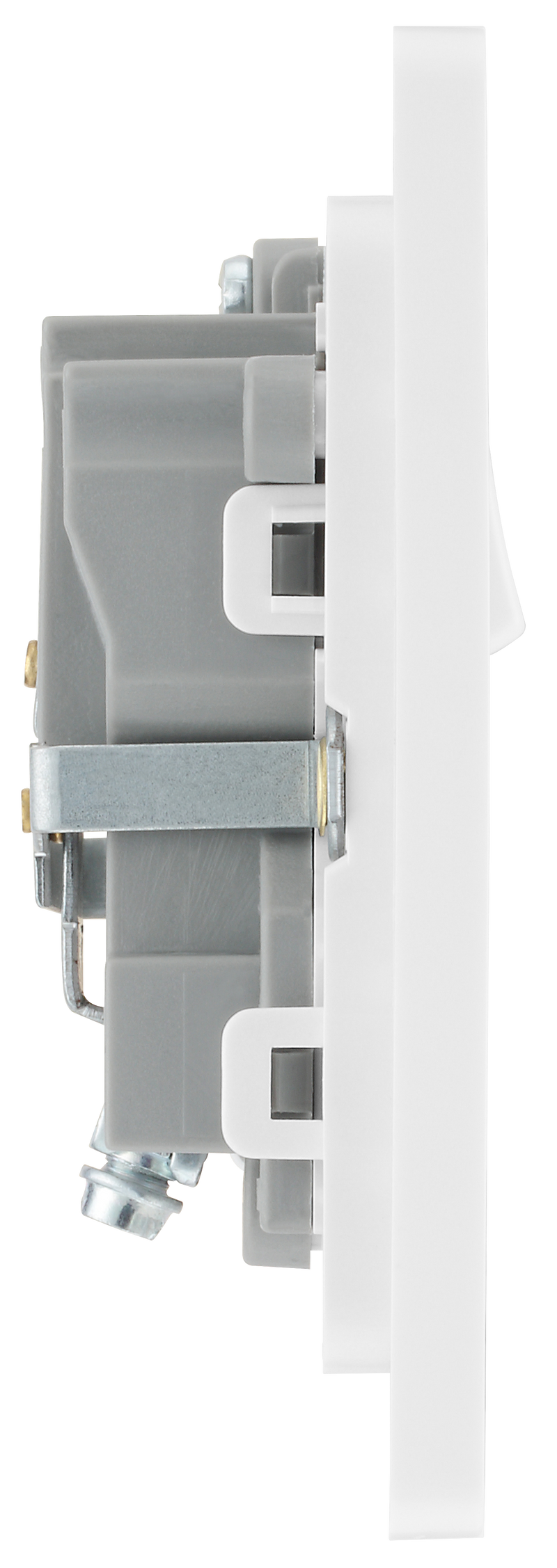 BG Electrical Evolve Brushed Steel - Single, switched, single pole