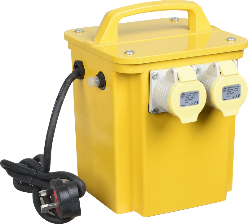 Masterplug Site - 110V 3.3KVA, 2 Sockets, 1.5m, 16A, Yellow