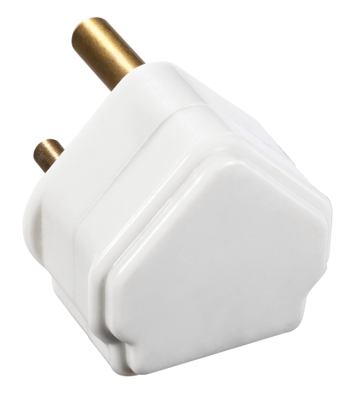 Masterplug Basic - Round Pin, 5A, White