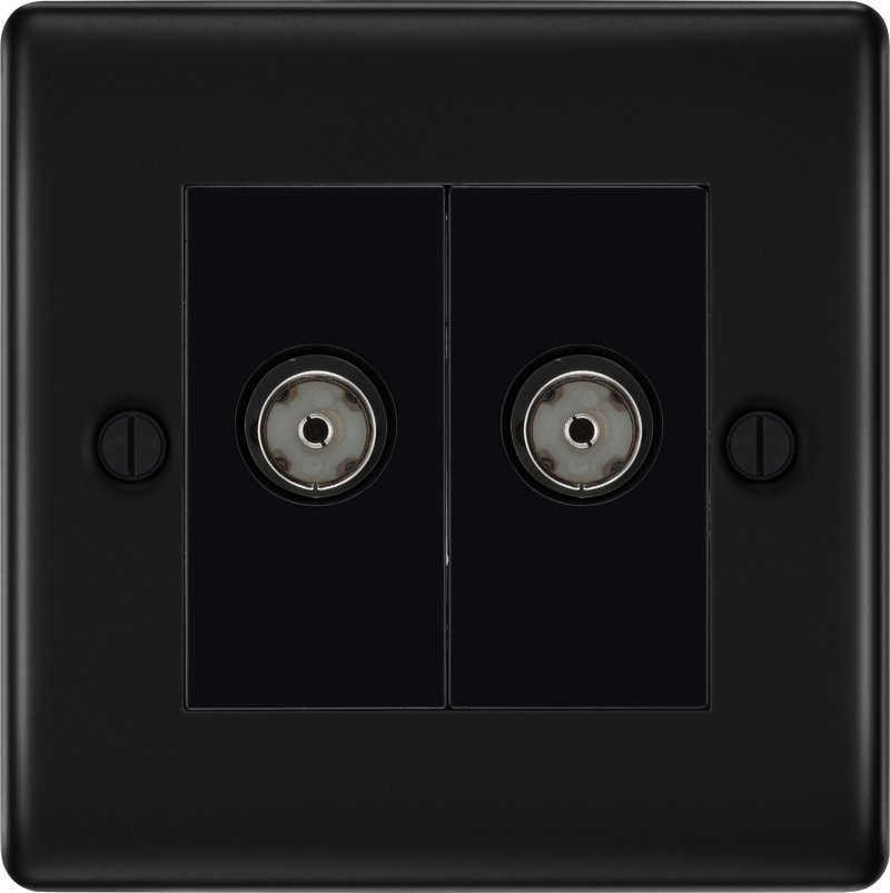 BG Electrical Nexus Metal Matt Black - Double isolated, co-axial