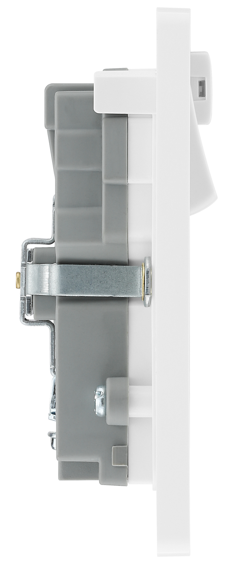 BG Electrical Evolve Brushed Steel - Double, switched, single pole, WiFi Extender + USB A