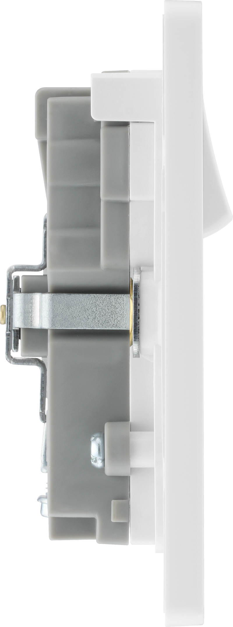 BG Electrical Evolve Brushed Steel - Double switched single pole, with USB A + C (22W)