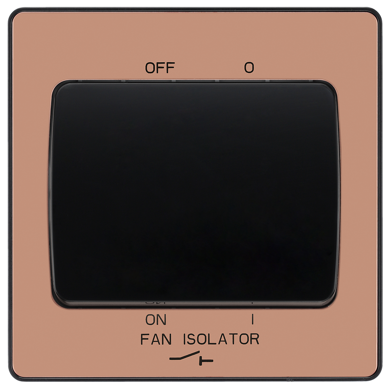 BG Electrical Evolve Polished Copper - Triple pole fan isolator