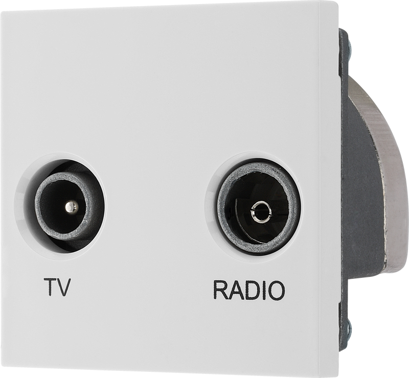 BG Electrical Euro Module - TV and radio - TV IEC male radio IEC female