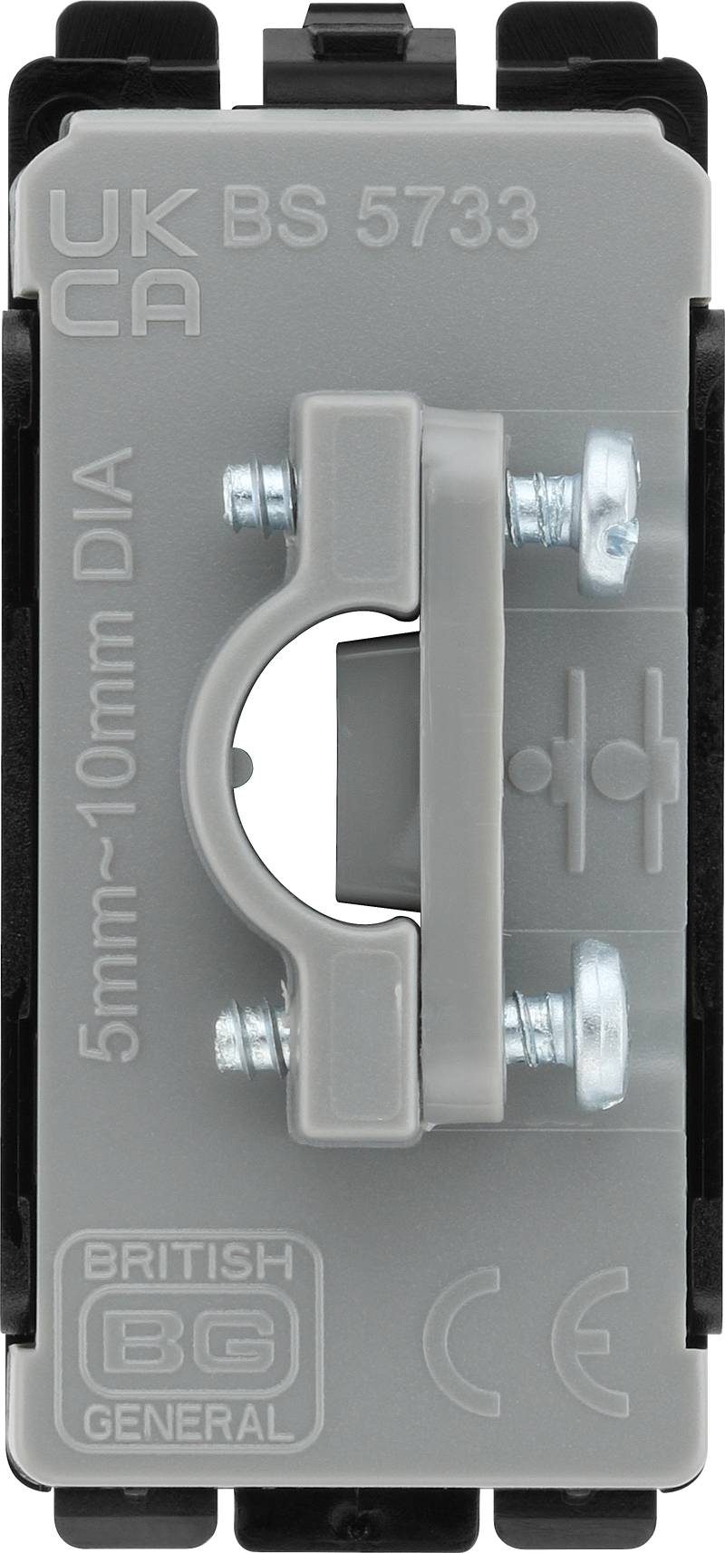 BG Electrical Grid - Flex outlet, up to 10mm (EVOLVE BLACK)