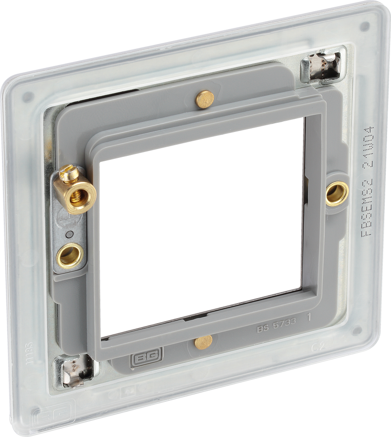 BG Electrical Euro Module - 2 module - square