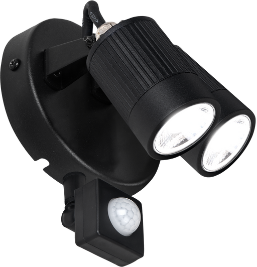 Luceco Slate Grey Wall Lights - Twin wall light with pir sensor 720lm 10w 4000k standard