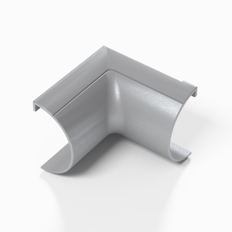 D-Line Trunking - 30x15mm Aluminium-Effect Internal Bend