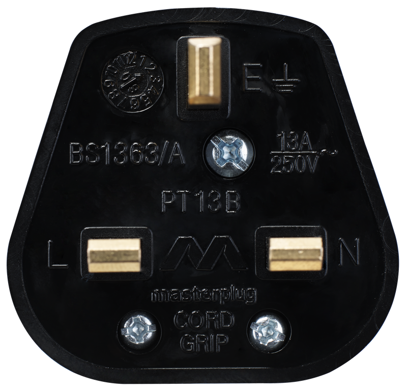 Masterplug Basic - 13A, Black