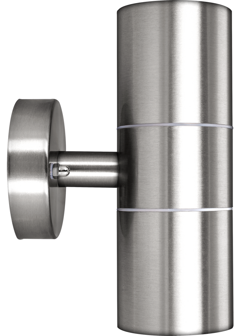 Luceco Azurar Wall Light - Exterior decorative up / down wall light GU10 stainless steel
