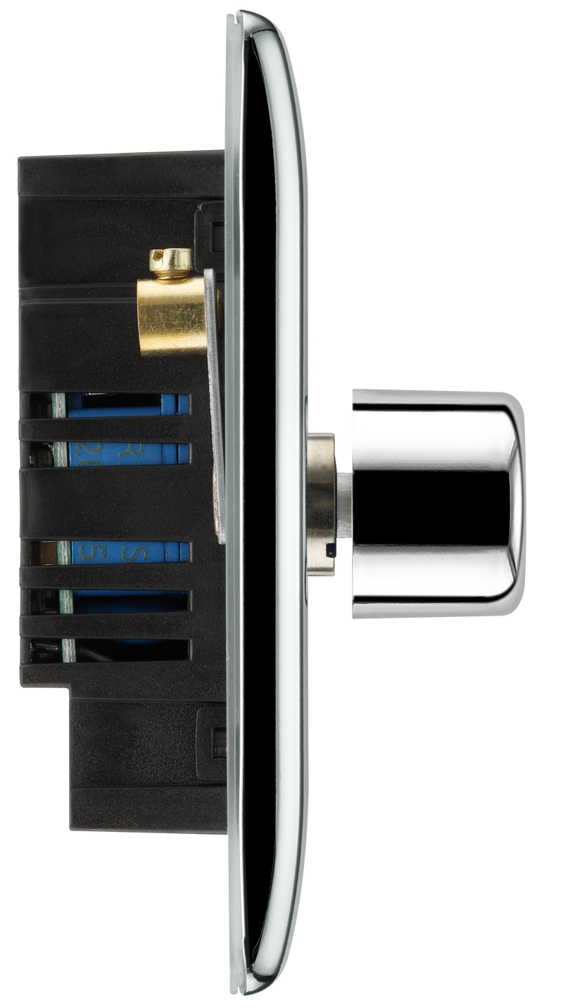 BG Electrical Nexus Metal Polished Chrome - Quadruple, 2 way push 200W